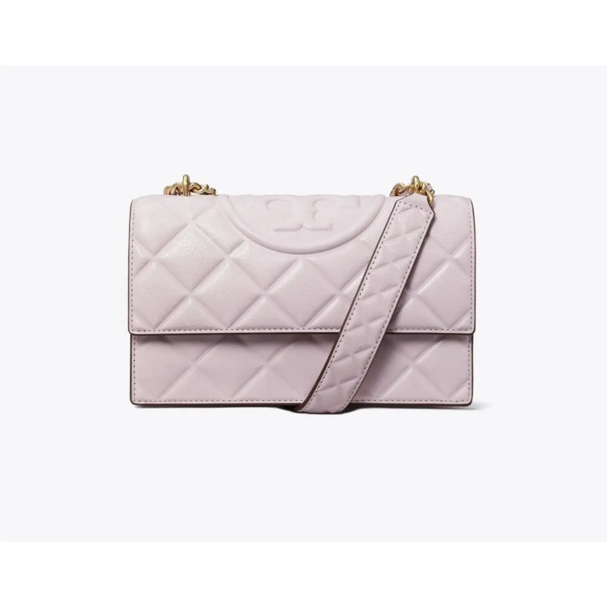 Tory Burch Small Fleming Convertible Shoulder Bag Crossbody Pale Purple