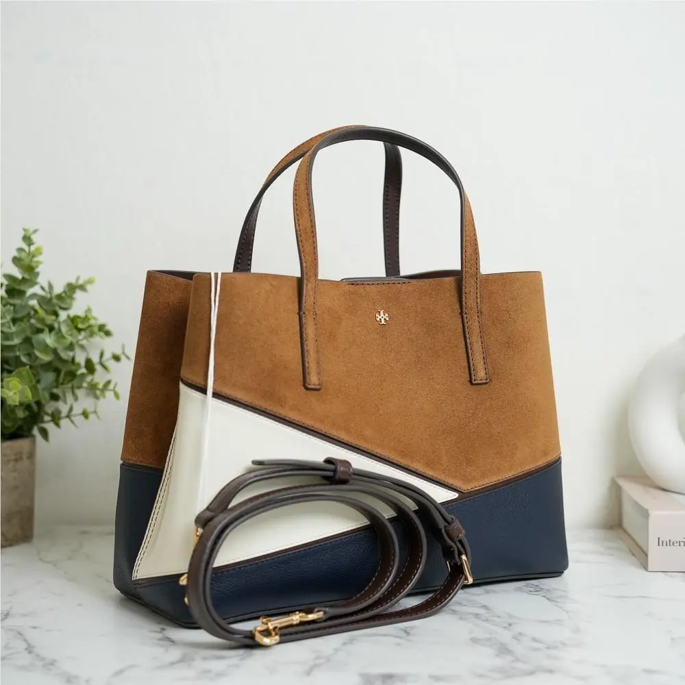 Tory Burch Blake Patchwork Small Tote Satchel Crossbody 182394