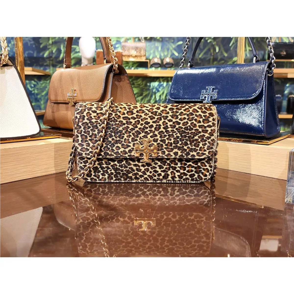 Latest Tory Burch Animal Print Calf Hair Crossbody Bag Clutch Wristlet 182557