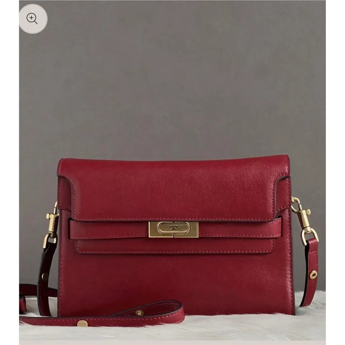 Tory Burch Lee Radziwill Small Shoulder Bag Ruby 162246