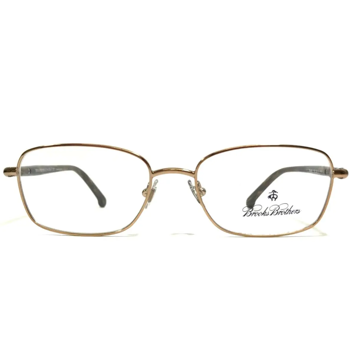 Brothers Eyeglasses Frames BB497 1526 Brown Gold Rectangular 52-17-140 by Brooks