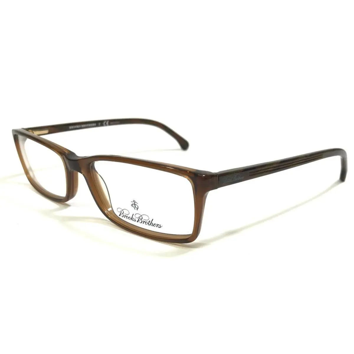 Brothers Eyeglasses Frames BB2009 6034 Clear Brown Rectangular 54-17-145 by Brooks