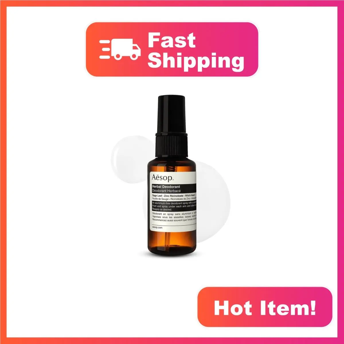 Aesop Herbal Deodorant Spray 1.7oz