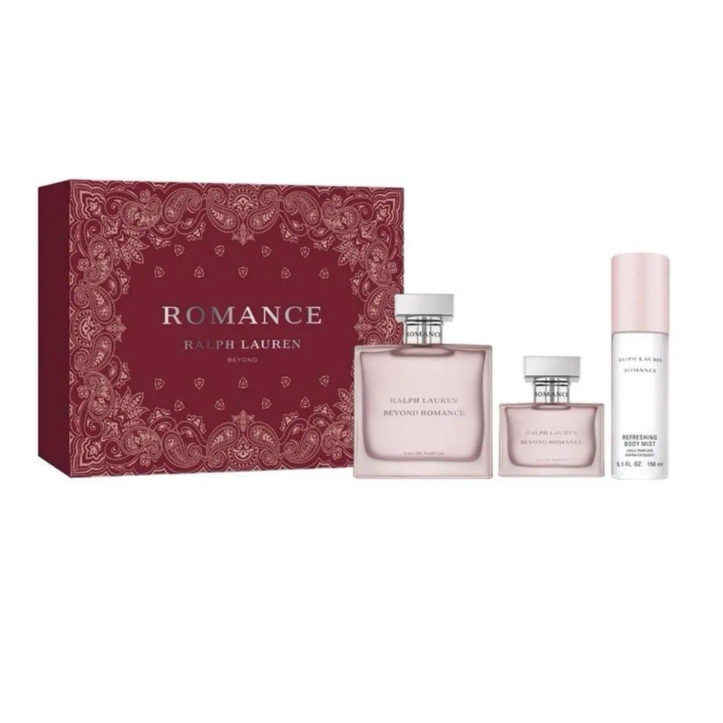 Ralph Lauren Beyond Romance Eau De Parfum 3Pc Gift Set 3.4 oz For Women Scent