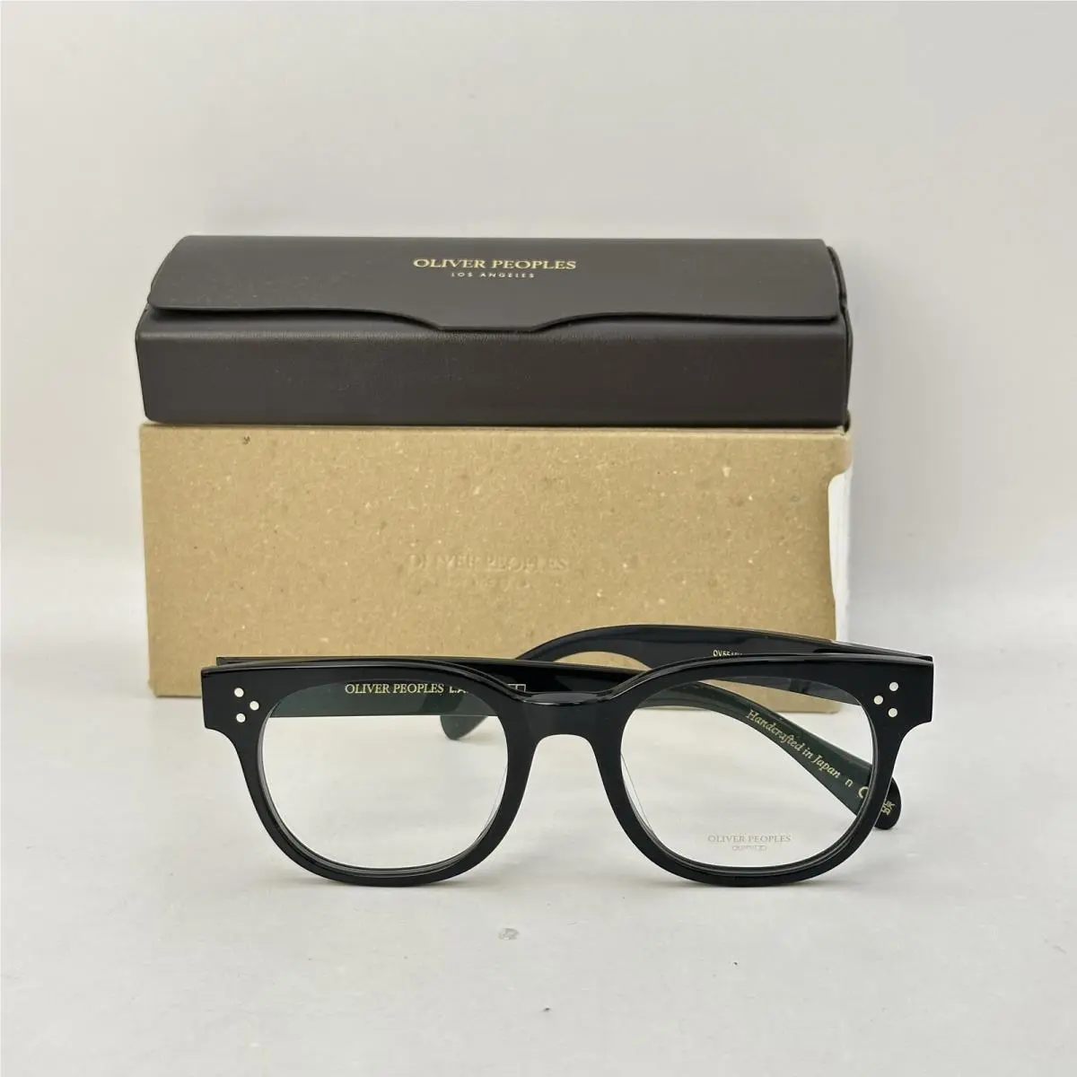 Oliver Peoples Unisex Afton Round Thick Full Rim Acetate Eyeglasses OV5545 Black