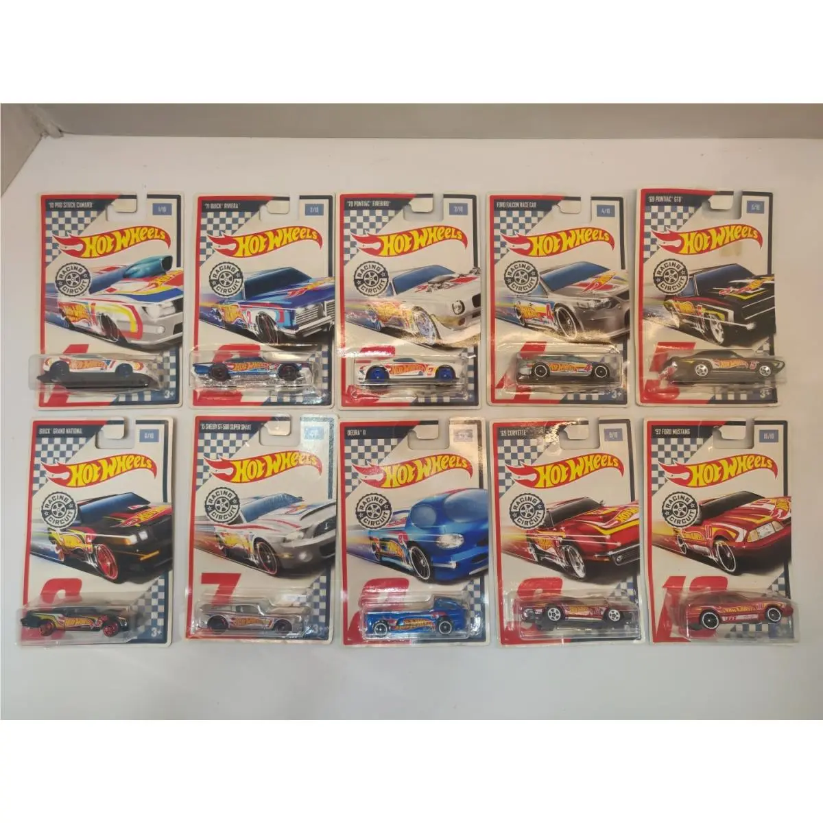 Hot Wheels Racing Circuit 2017 Complete Set 1-10 Camaro Buick Firebird Mustang