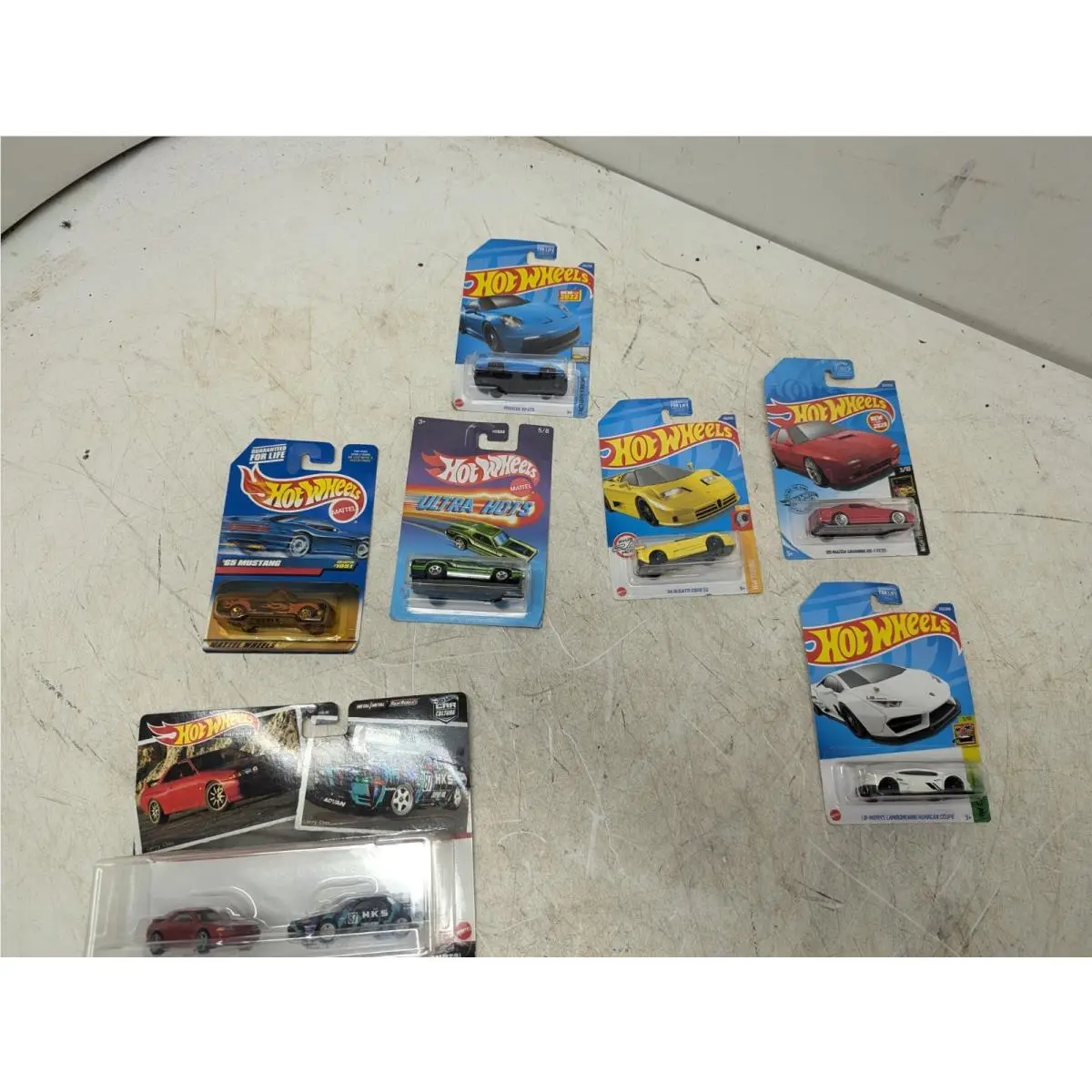 Hot Wheels Lot of 7 Lamborghini Nissan Skyline Mustang Muscle Cars Porsche