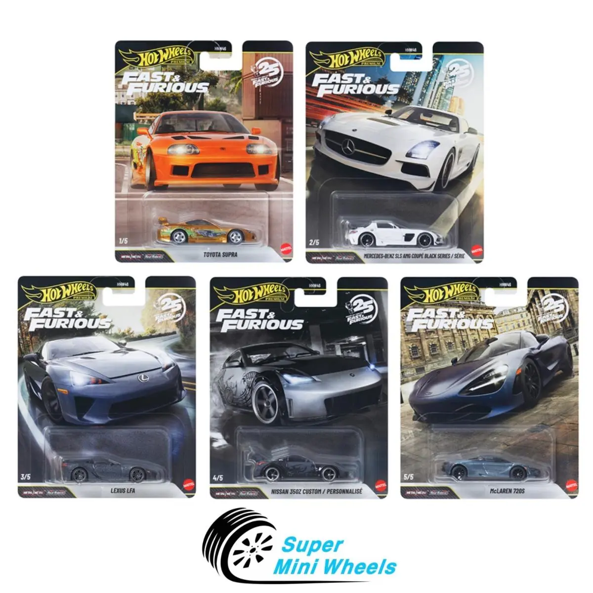 Hot Wheels 2026 Fast Furious R Case Set of 5 Cars - Include Chase Car ！