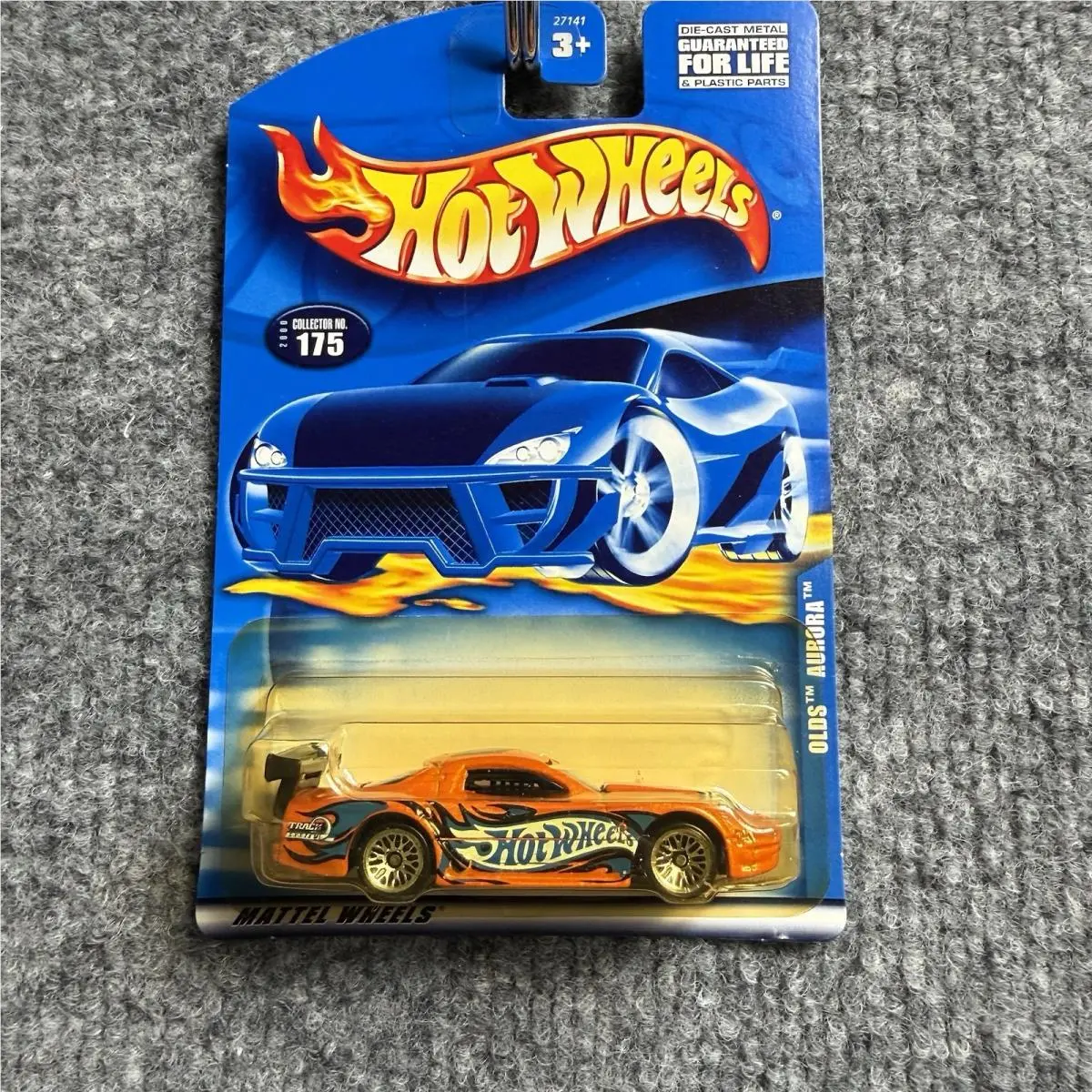 Vintage Hot Wheels Olds Aurora Orange Racing Tampos 2000 Collector No 175