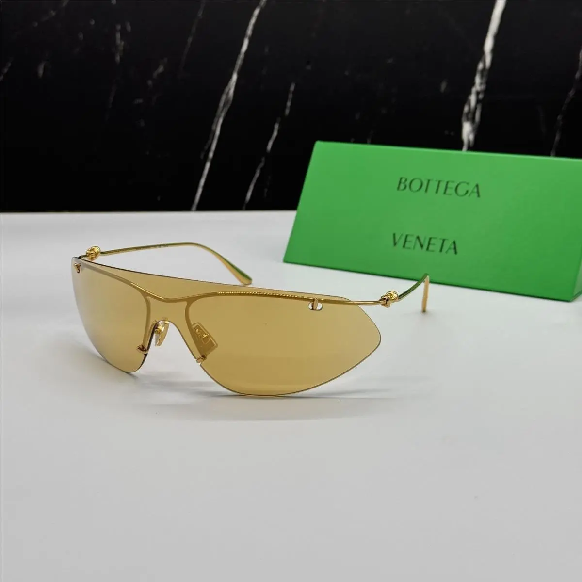 Bottega Veneta Gold Mask Sunglasses BV1272S 003