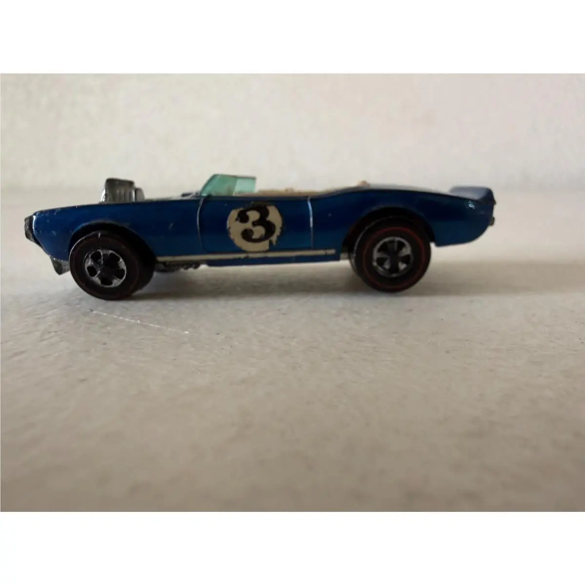 1969 Hot Wheels Redline Light my Firebird Car 3 White Interior CJ5