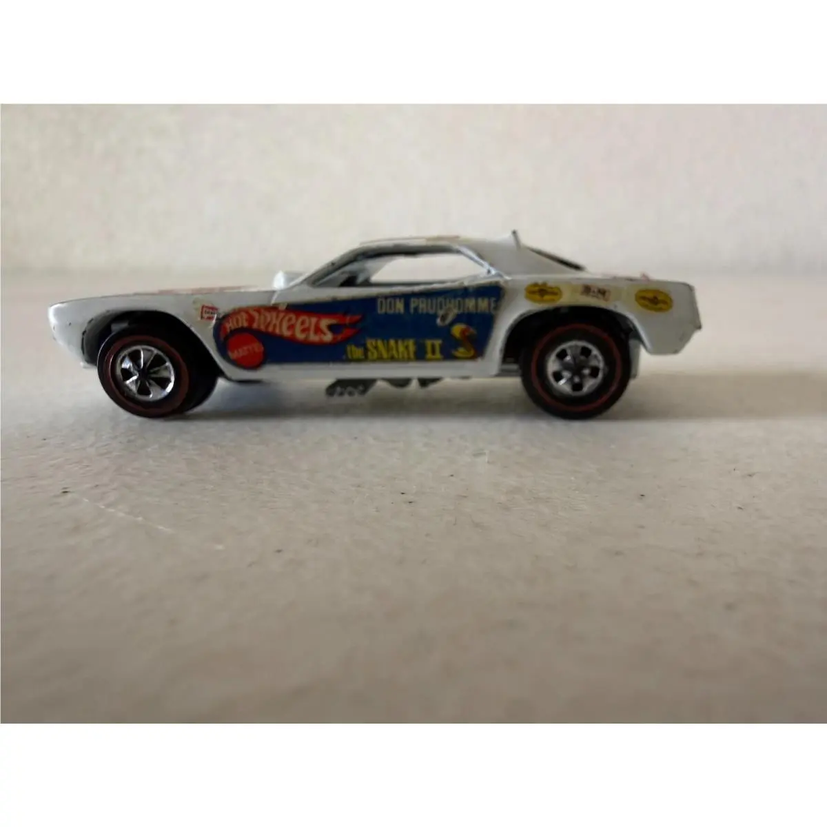 1971 Hot Wheels Redline Snake II Don Prudhomme White Funny Car Usa Vintage CJ5