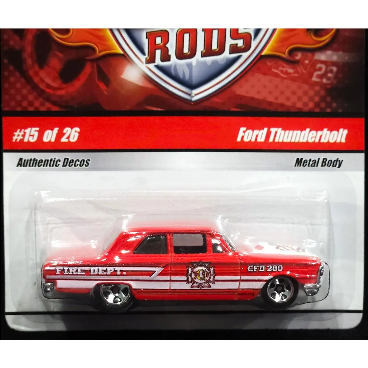 Hot Wheels Ford Thunderbolt Fire Rods 15 of 26 Chandler Arizona Fire Dept Car