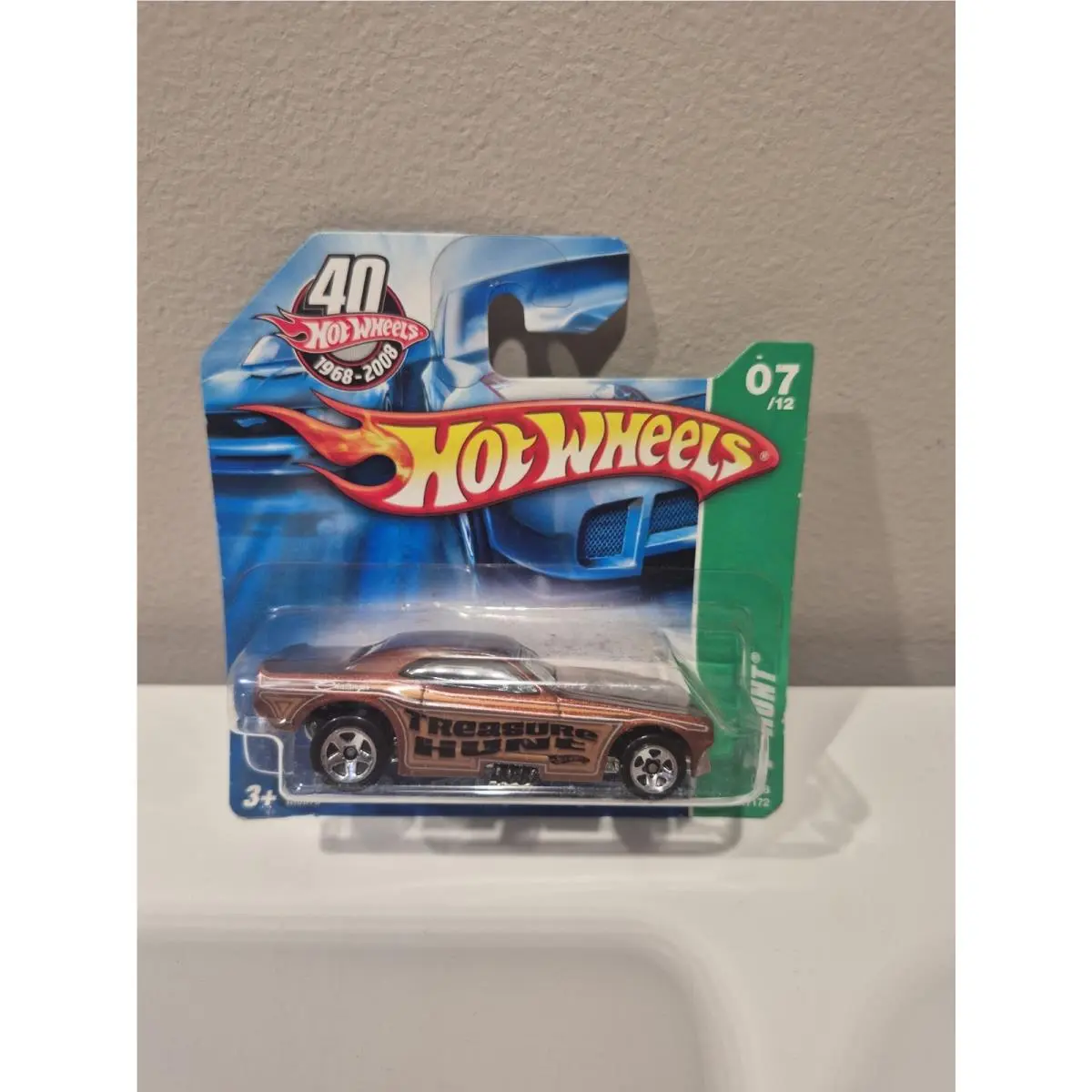 Hot Wheels 2007 Super Treasure Hunt Dodge Challenger Funny Car Short Card A8