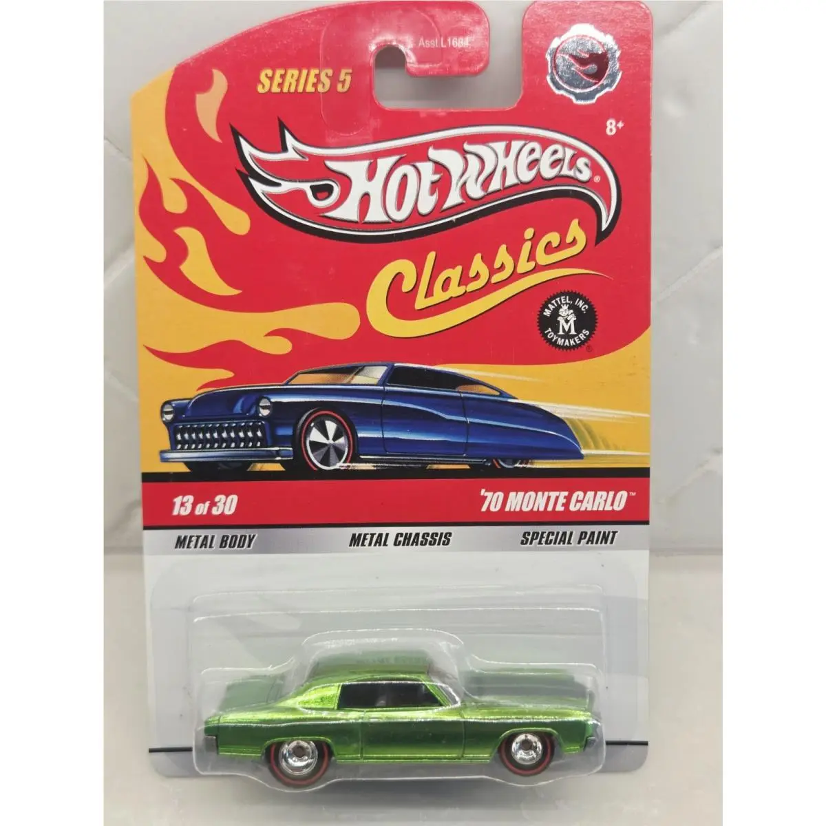 Chase Hot Wheels Classics 70 Monte Carlo Green Real Riders W/protector Vhtf