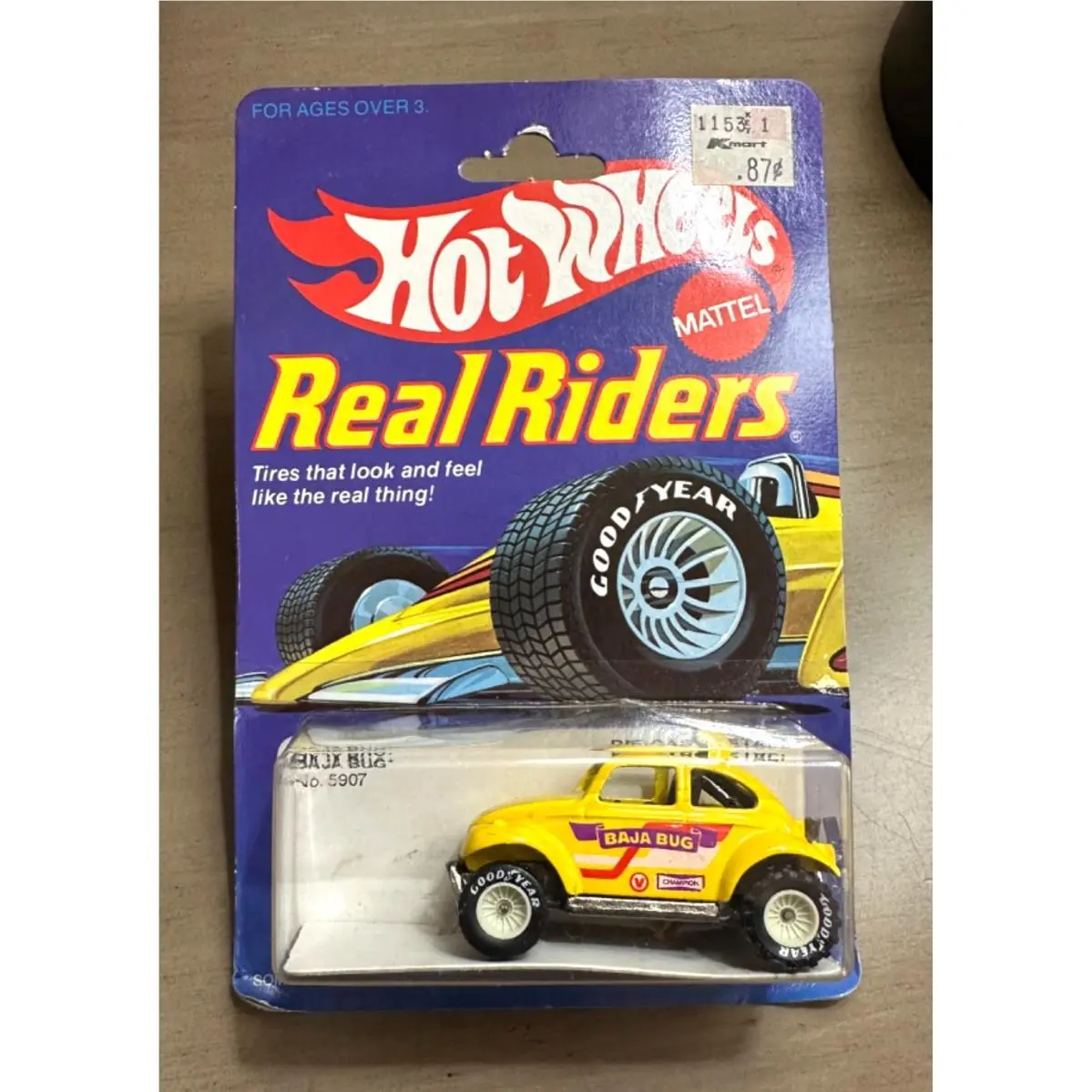 Old Stock Hot Wheels Real Riders Baja Bug W/white Hubs 1983 5907