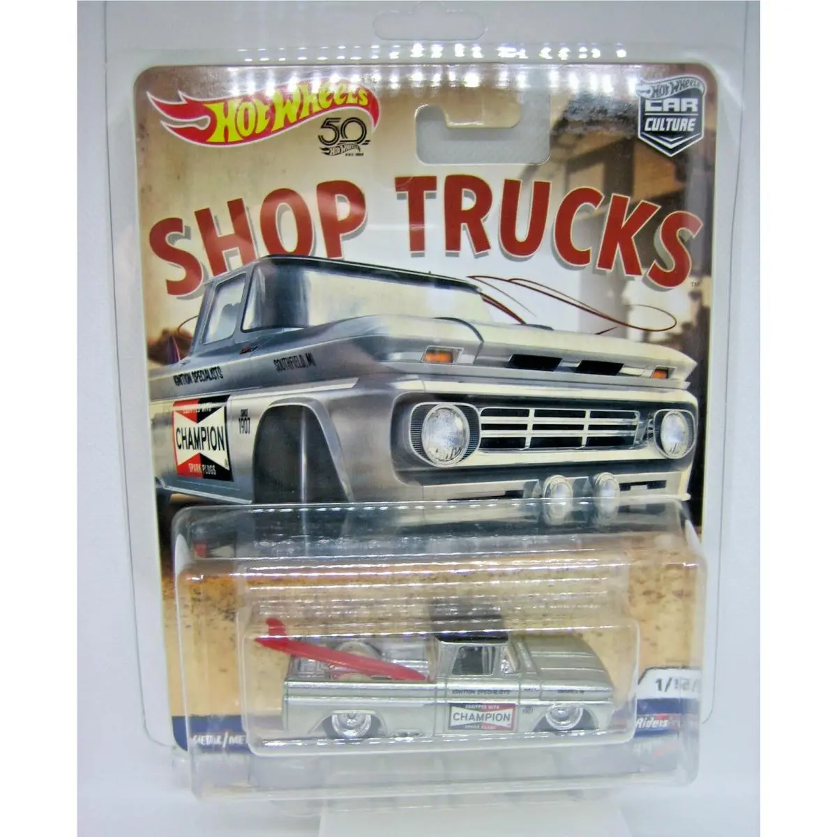 2018 Hot Wheels Premium Shop Trucks Custom ’62 Chevy Pickup Real Riders