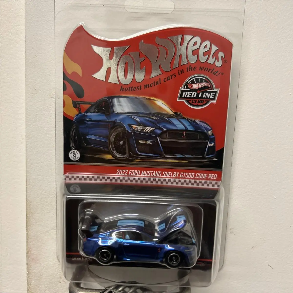 Hot Wheels Rlc 2022 Ford Mustang Shelby GT500 Code Red Blue in Hand