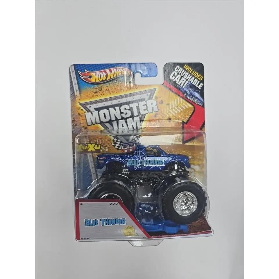 2013 Hot Wheels Monster Jam Blue Thunder with Crushable Car