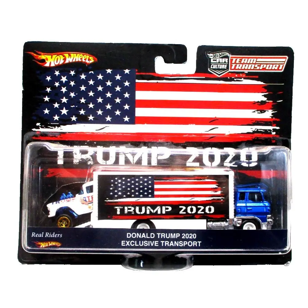 Custom Hot Wheels Donald Trump 2020 Exclusive Transport w/`55 Chevy Bel Air