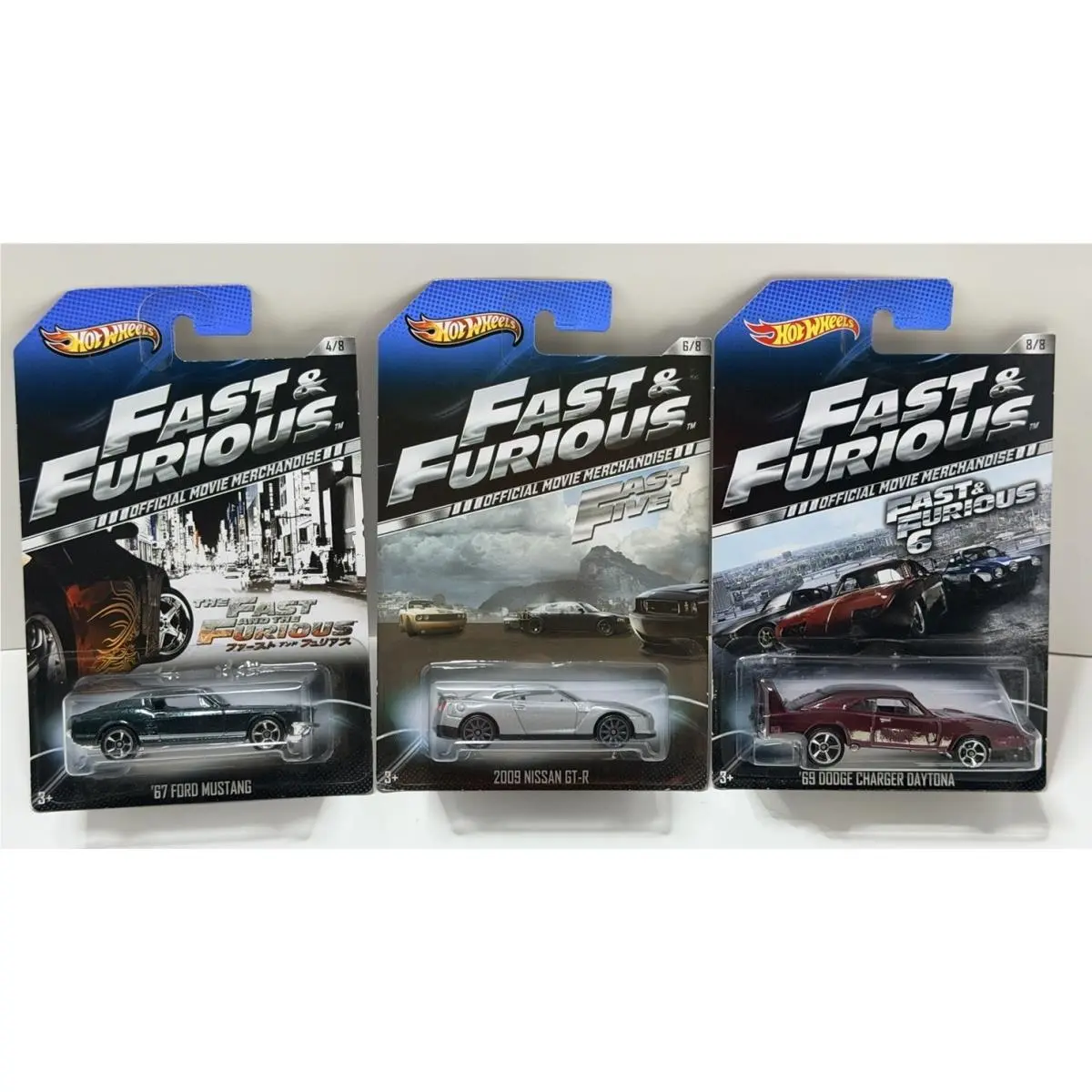 Hot Wheels Fast Furious Car Set Of 3 Charger Nissan Mustang