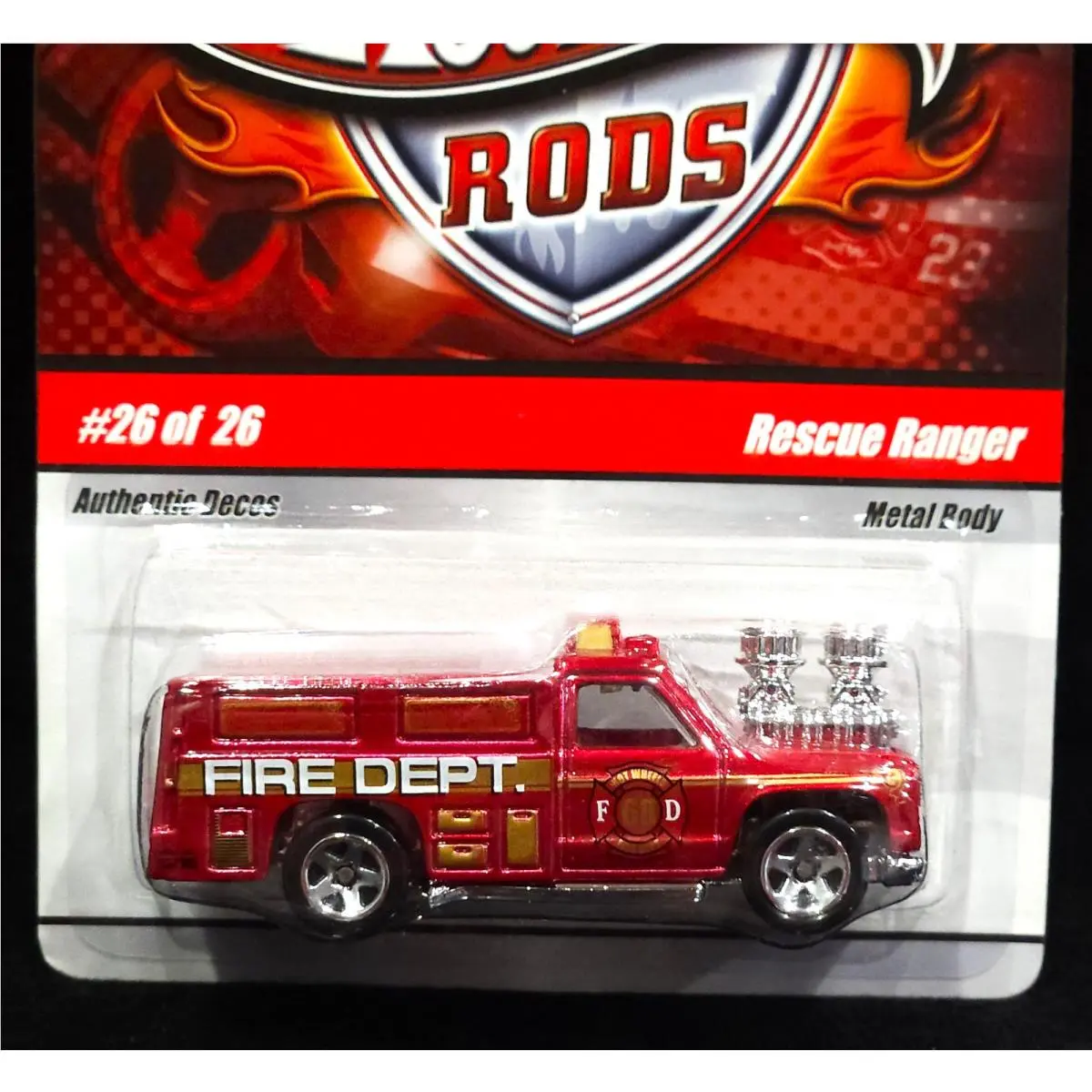 Hot Wheels Rescue Ranger Fire Rods 26 of 26 Fire Dept Department Vehicle Car