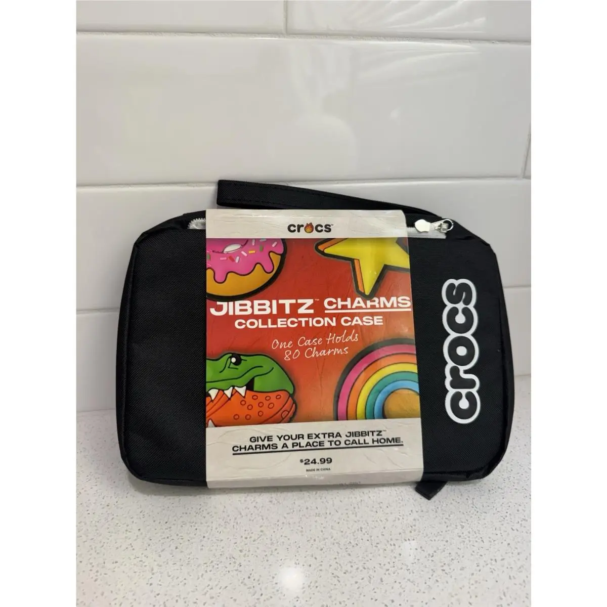 Crocs Jibbitz Charms Collection Case Holds 80 Charms Color Black