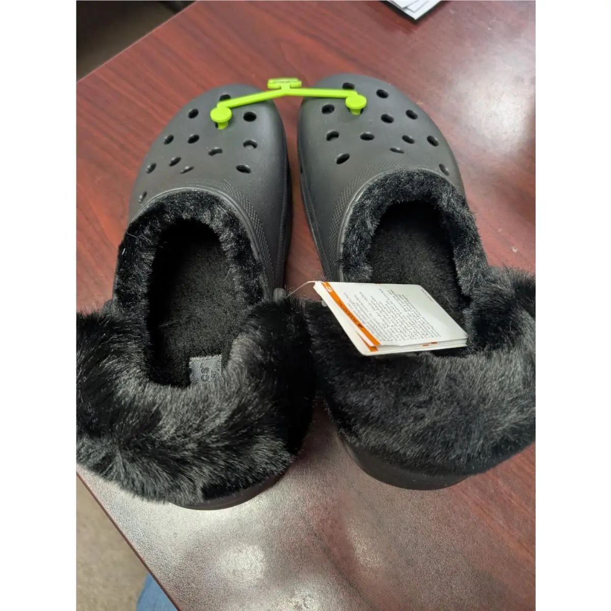 Crocs shoes - Classic Platform Fuzz Lined Clog - Black 1