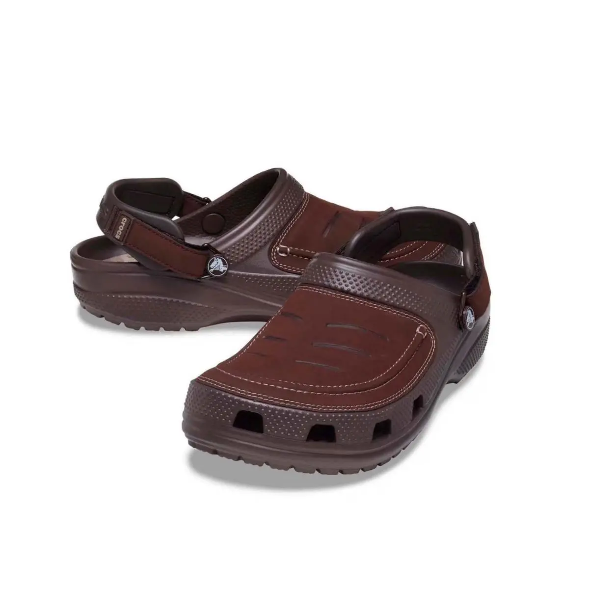 Men`s Classic Yukon Vista II Clog Vegan Leather Espresso/mushroom Size 15 by Crocs