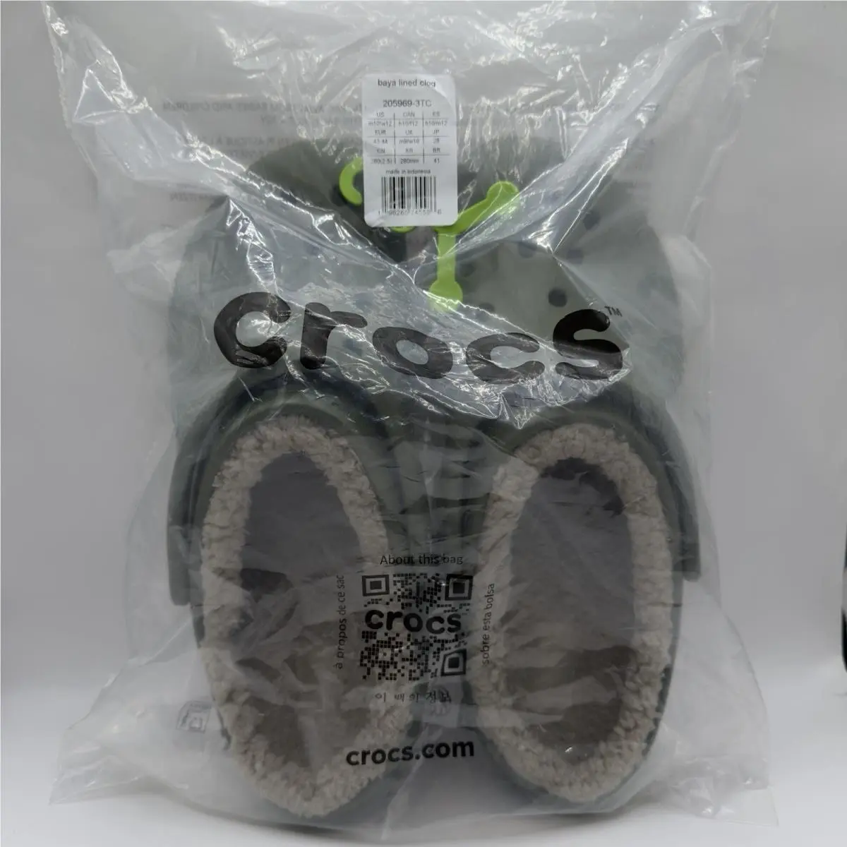 Crocs shoes - Crocs Baya Lined Clog - Baya Lined Clog - Green (UPC: 0196265745586) 0