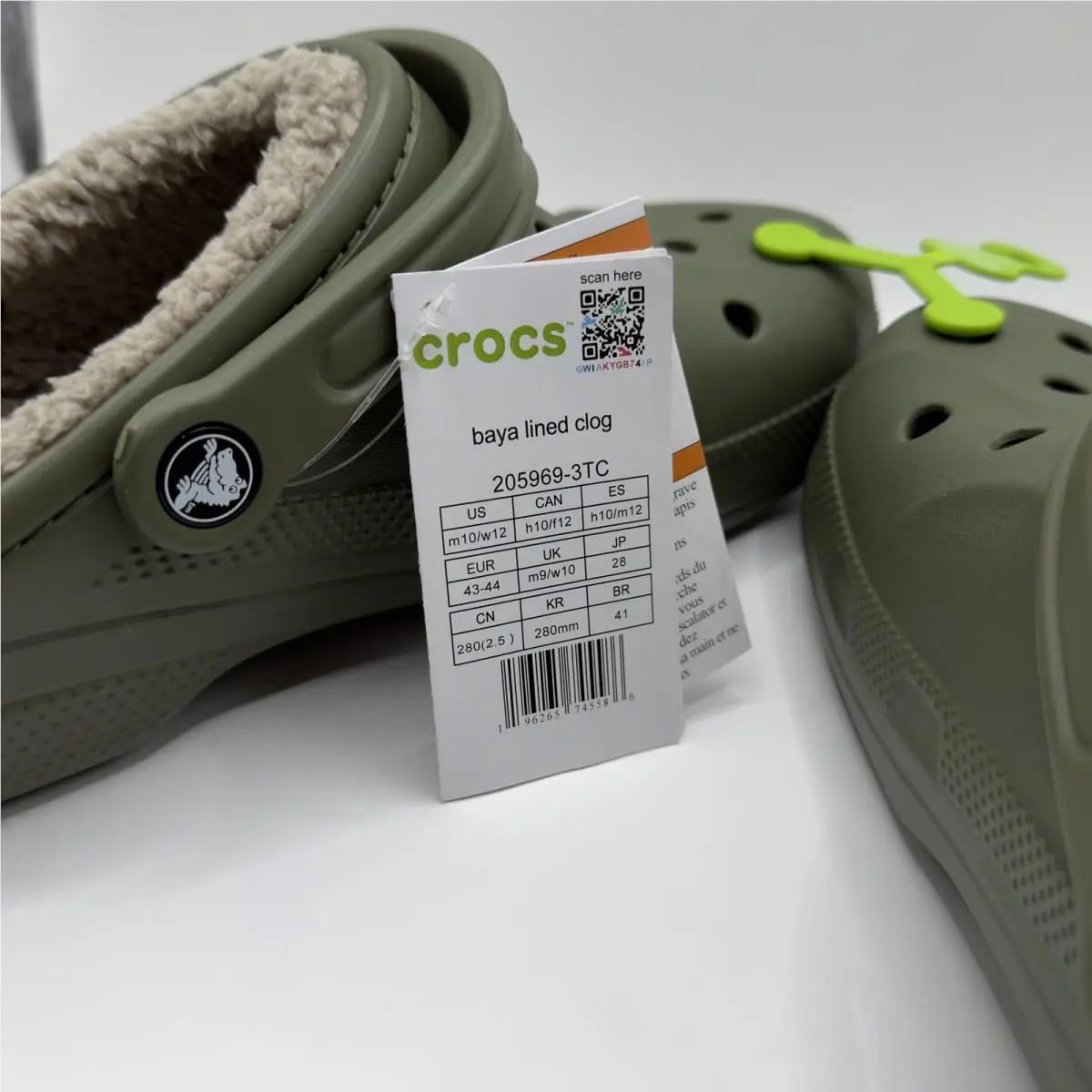 Crocs shoes - Crocs Baya Lined Clog - Baya Lined Clog - Green (UPC: 0196265745586) 4