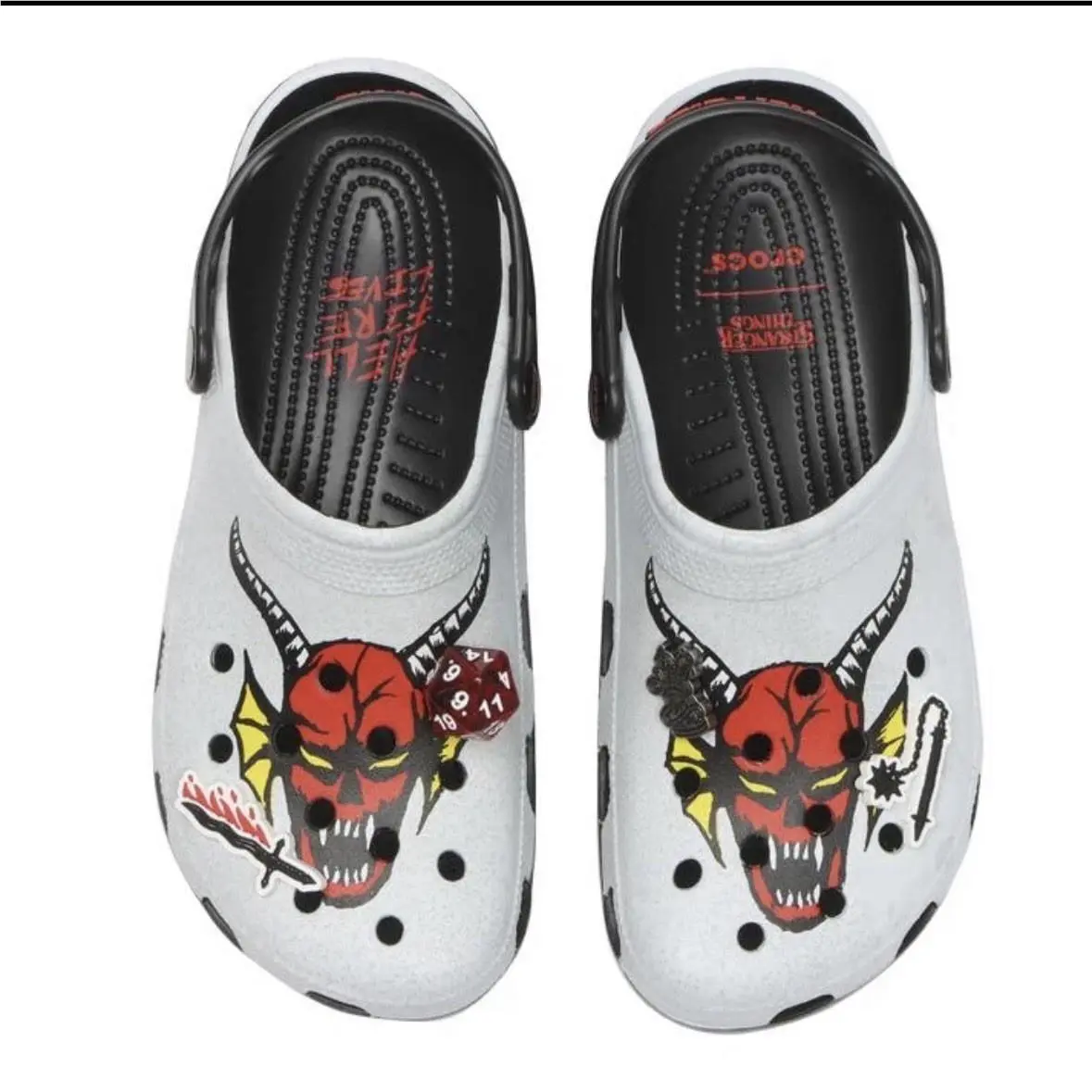 Crocs Stranger Things Hellfire Classic Clog 211507-90H White Unisex M-9 W-11