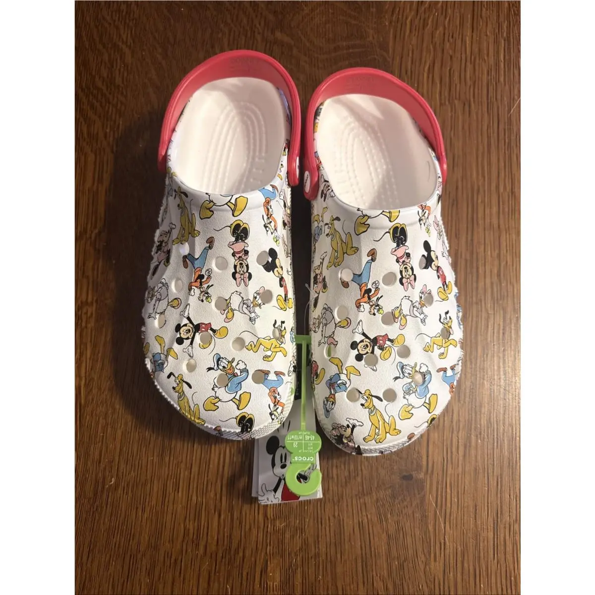 Adult Unisex Disney Mickey and Friends Crocs Red/ White Baya M11/W10