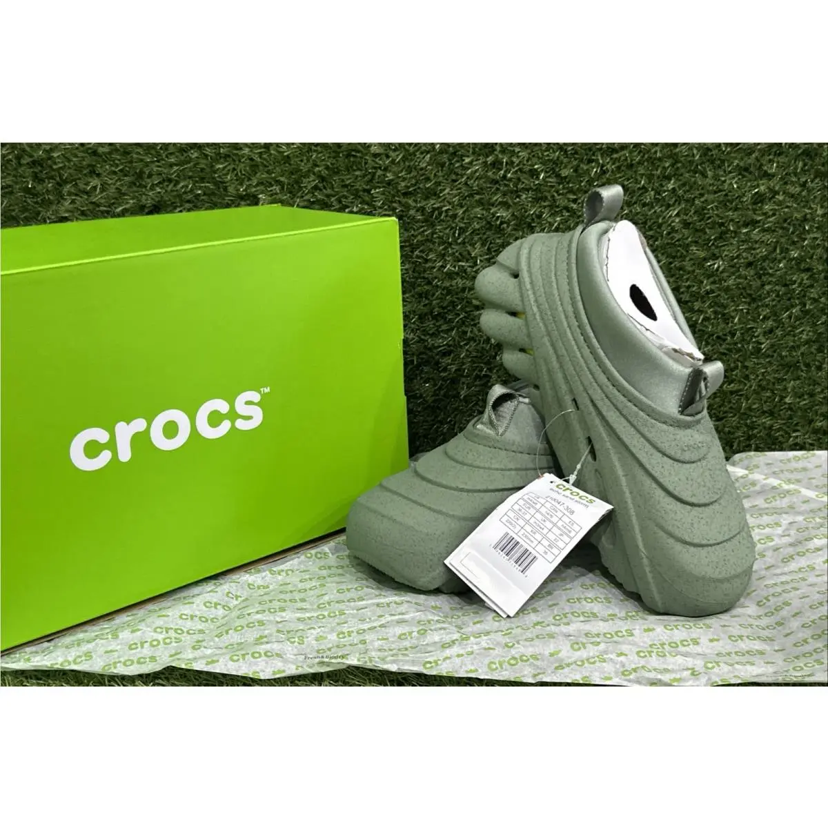 Crocs Echo Sand Storm Moss Unisex’s Man 4 Woman 6