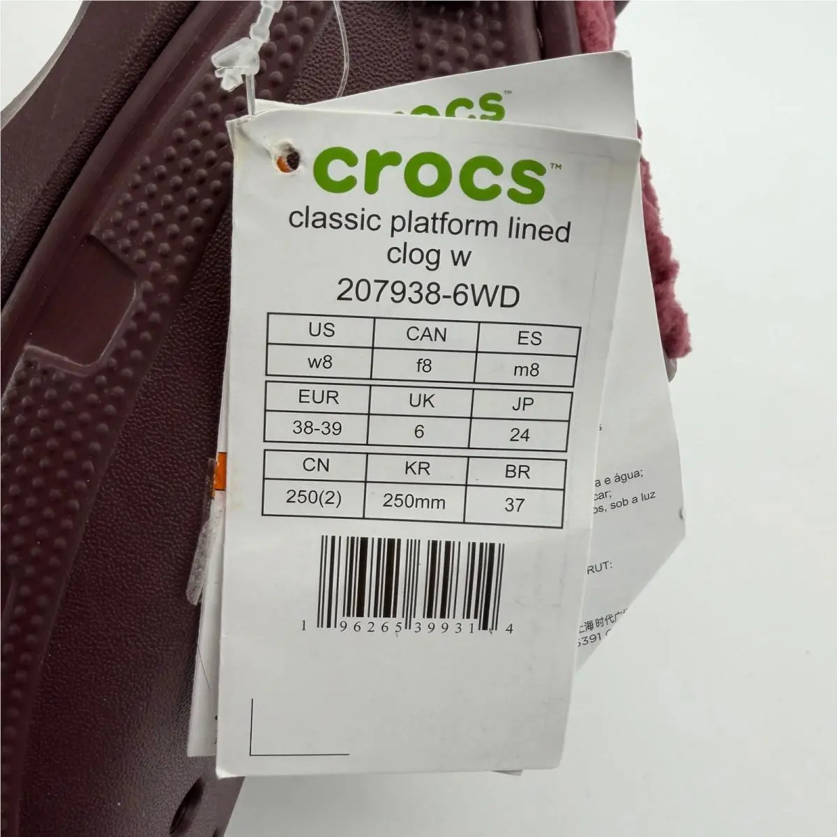 Crocs shoes - Classic Platform Lined Clog - Classic Platform Lined Clog - Red 7