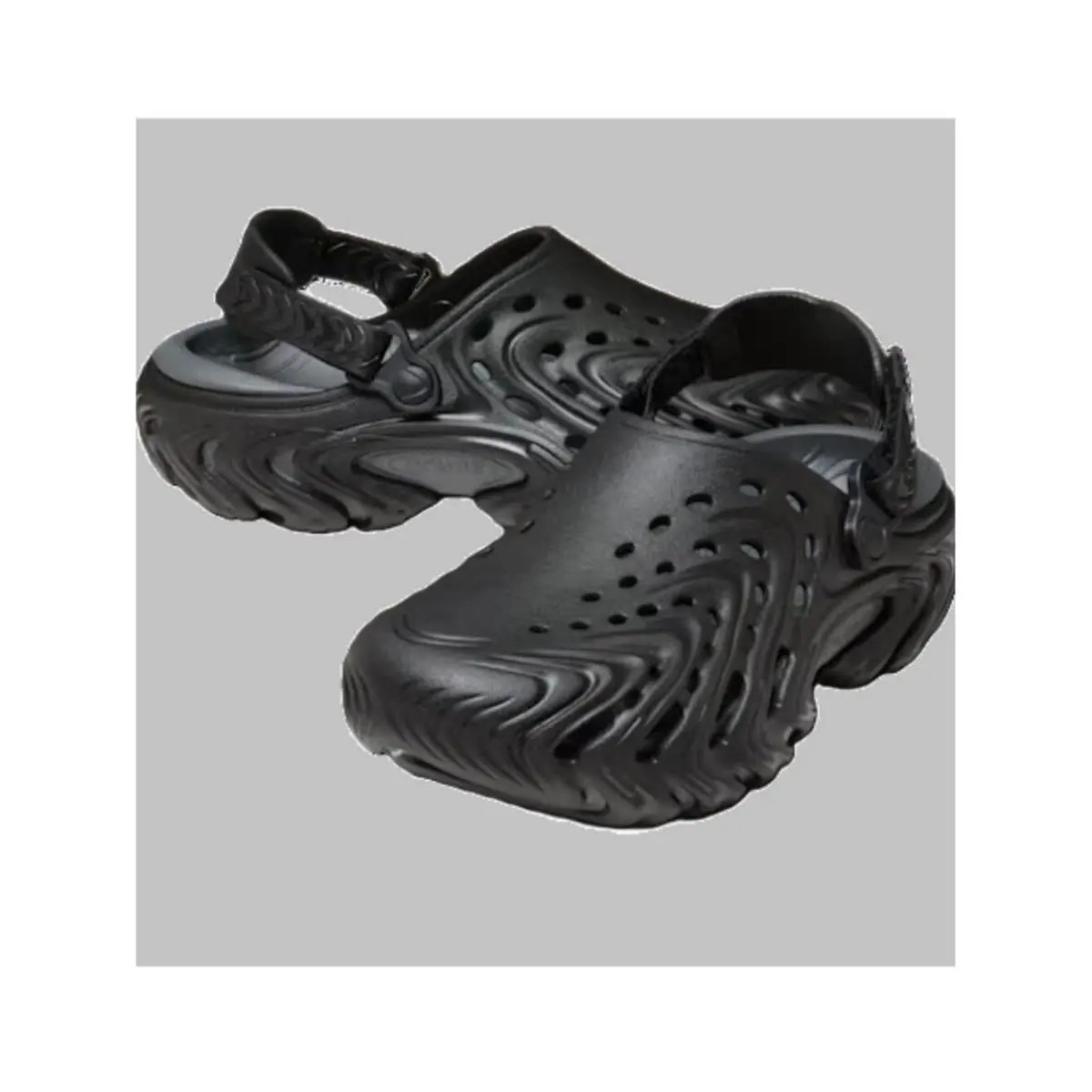 Crocs Echo II Chrome Unisex Black Crocs - Men`s 7 / Women`s 9