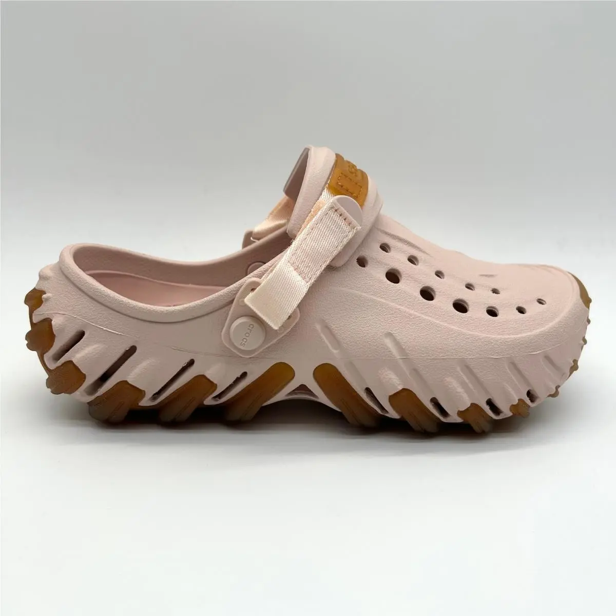 Crocs Echo Gum Ro Clog Womens 8 Pink Clay 211675-6UR Streetwear Chunky Slip On