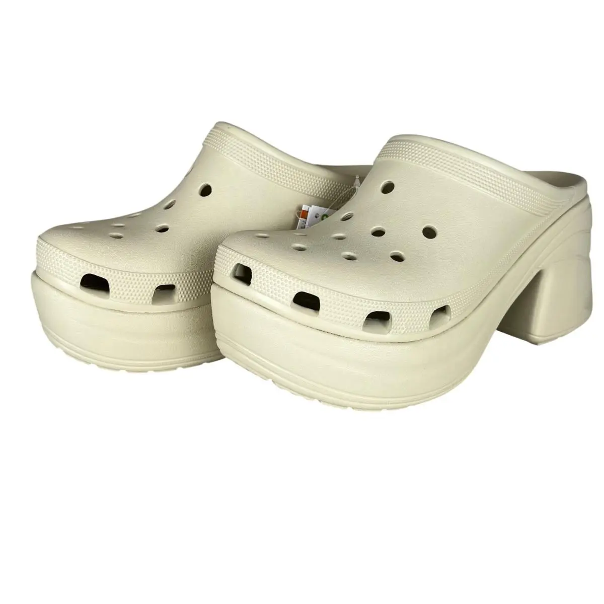 Crocs Siren Clog Bone Platform High Heel Sandals 208547-2Y2 Mens 11 Womens 13