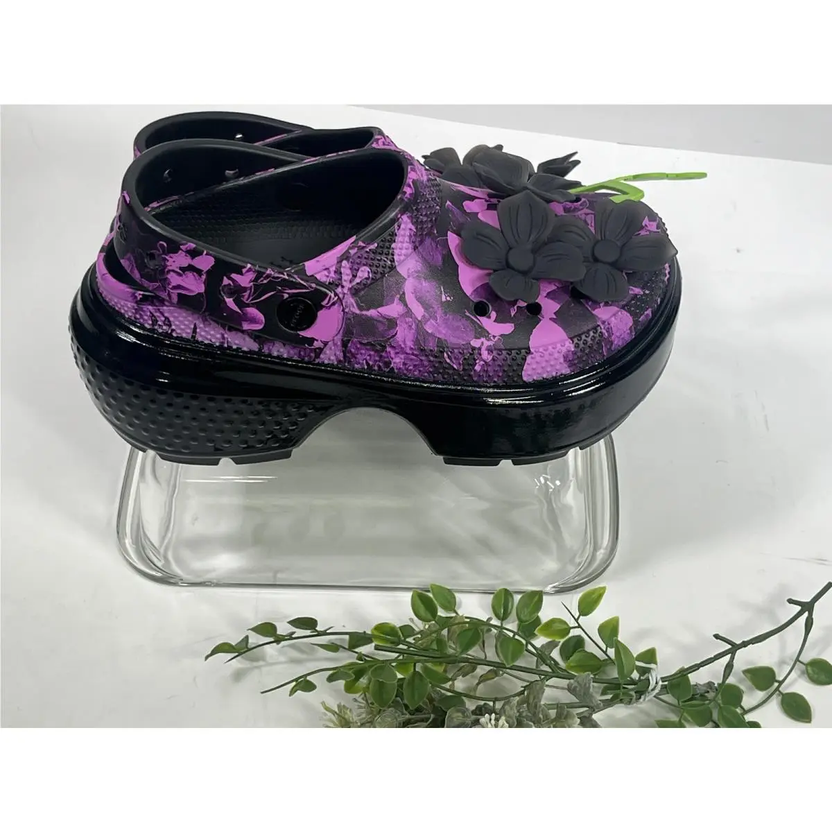Crocs shoes - Stomp Hyper Floral - Stomp Hyper Floral - Black Purple 15