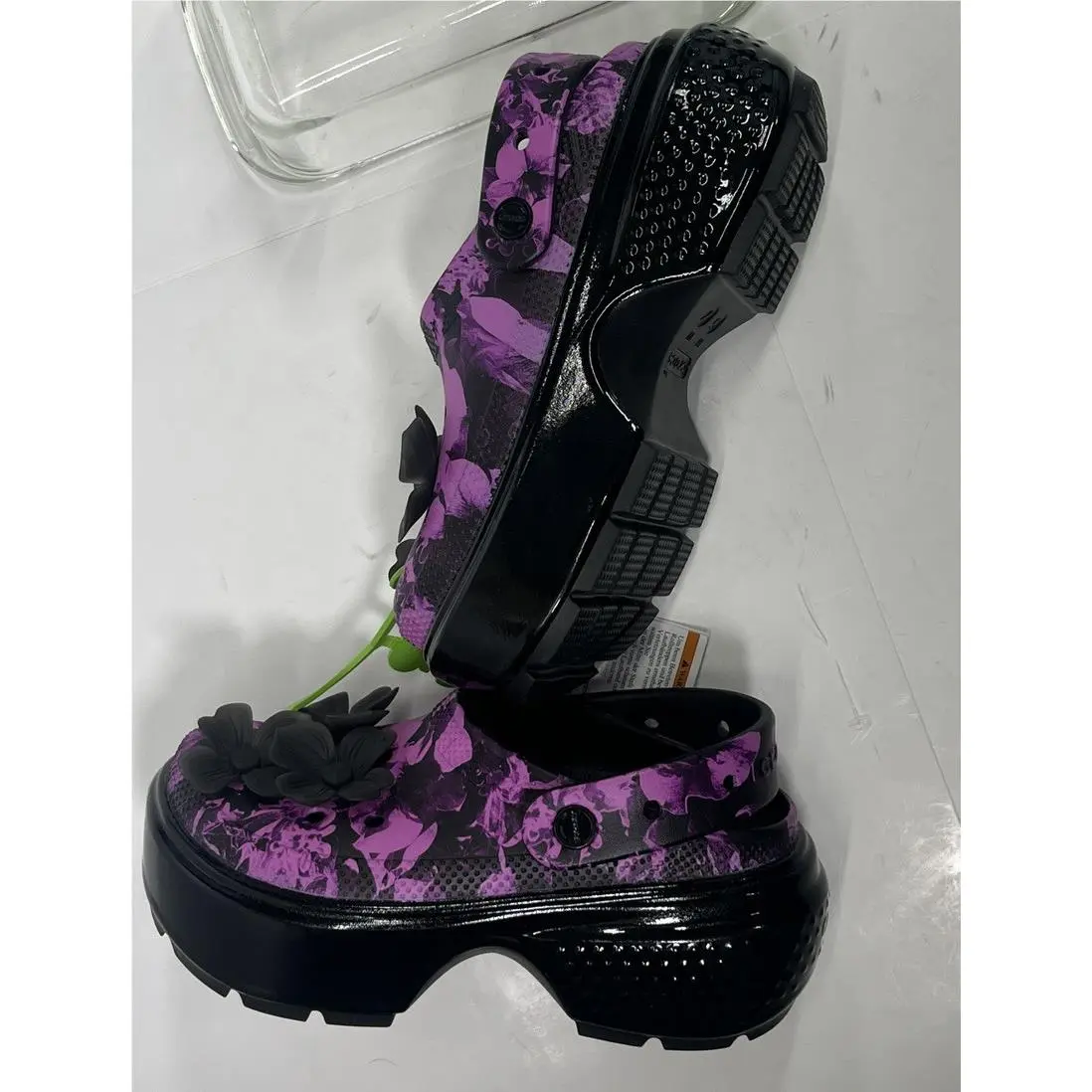 Crocs shoes - Stomp Hyper Floral - Stomp Hyper Floral - Black Purple 7