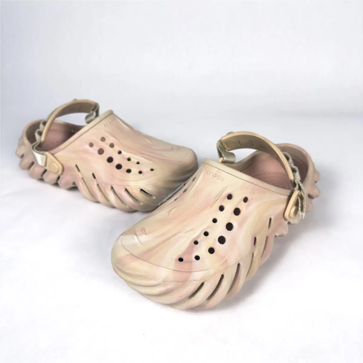 Crocs Echo Marble Clogs Women`s Size 8 Quartz Slip-on Casual Shoes