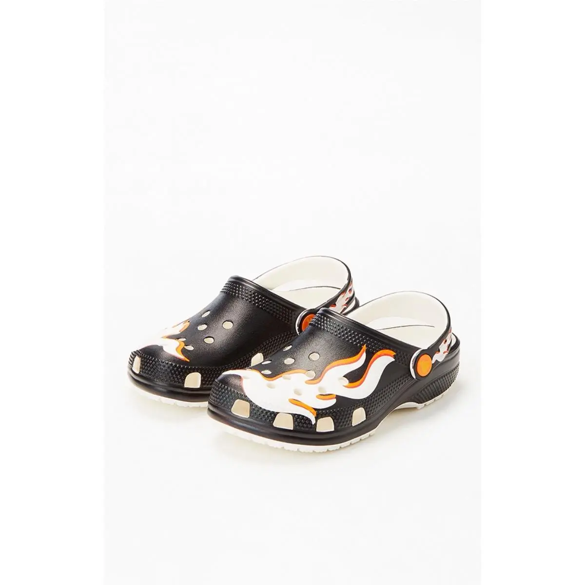 Crocs Kids` Classic Clogs Glow Flames/blue 210729-4KQ Sz J3