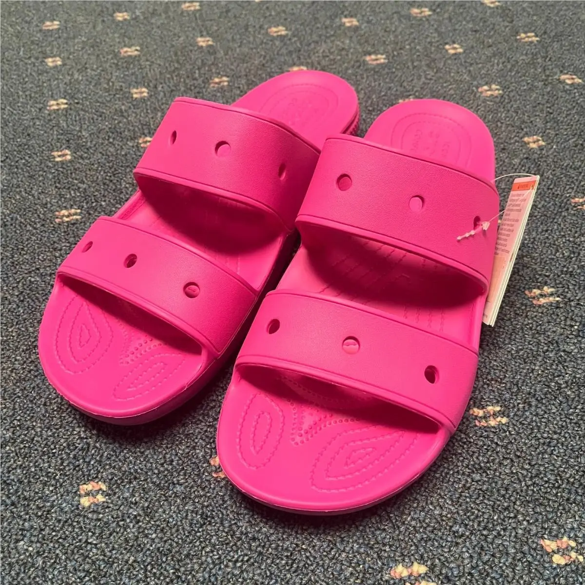 Crocs Classic Sandal Pink Mens 15 Two Strap Slide Summer Comfort 206761-6UB