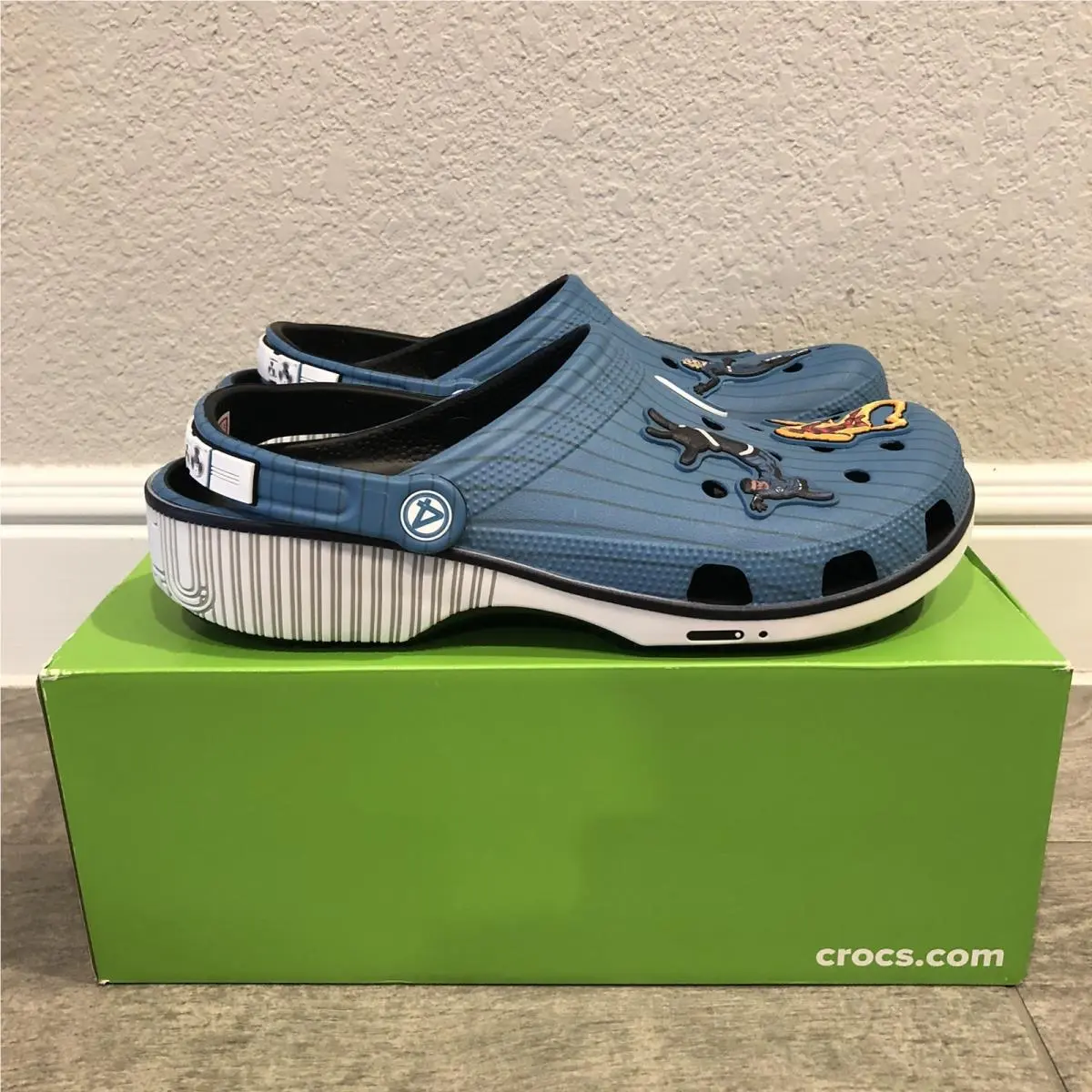 Crocs Marvel Fantastic 4 Classic Clogs Blue/white/black Men’s Shoes Size 9