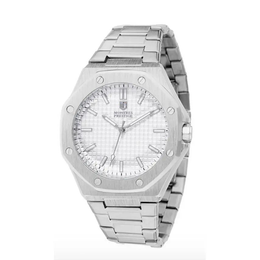 Invicta Montres Prestige MPW-0249 Silver-tone Waffle Dial 44mm Men’s Steel Watch