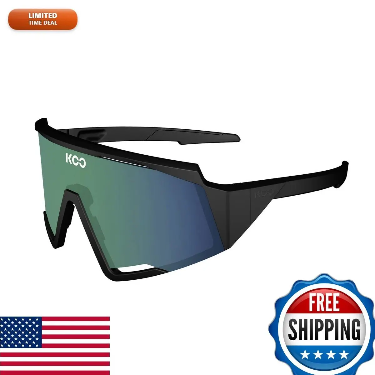 Koo Spectro Sunglasses I Performance Eyewear - Black Matt Green OEY00004.912