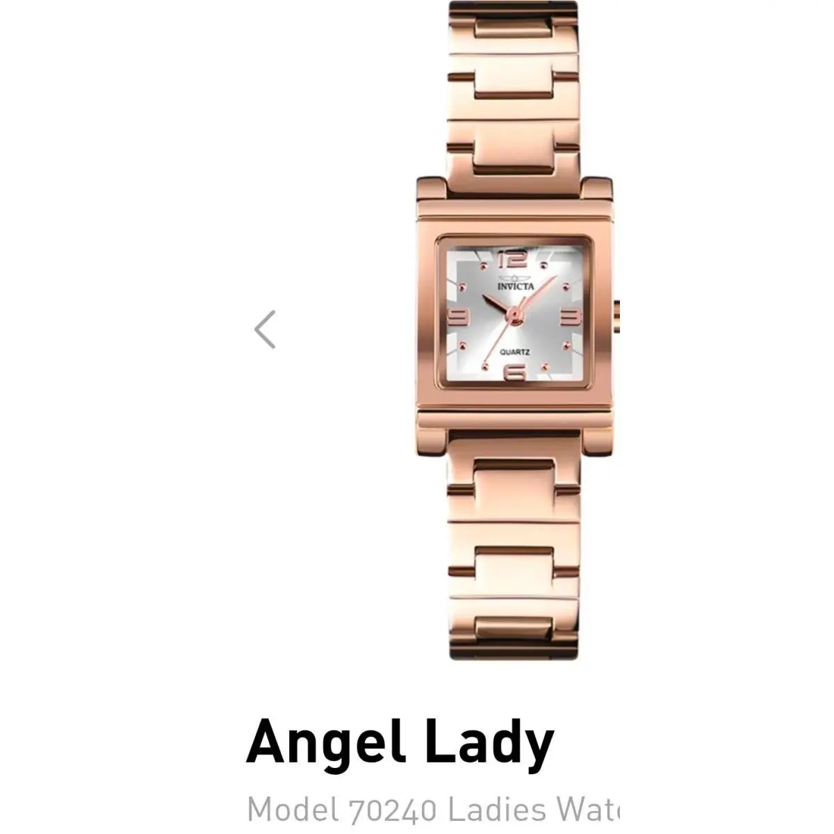 70240- Invicta Angel Lady 21mm Rose Gold Tone