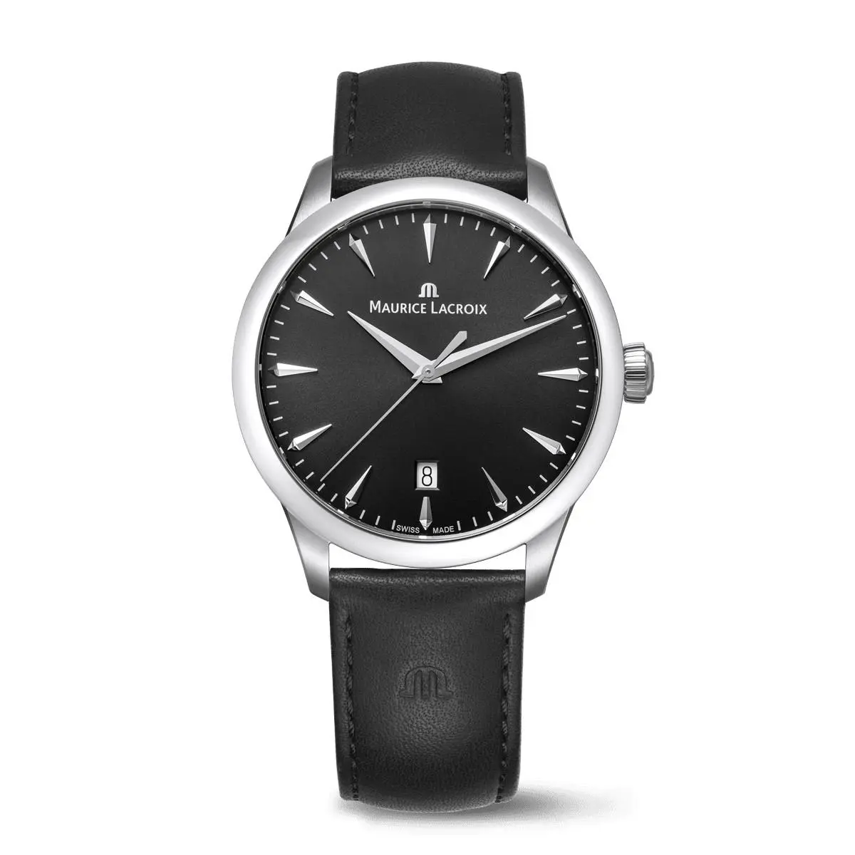 Maurice Lacroix 1975 Quartz 39mm Black Dial Leather Band Watch 751007-SS001-330