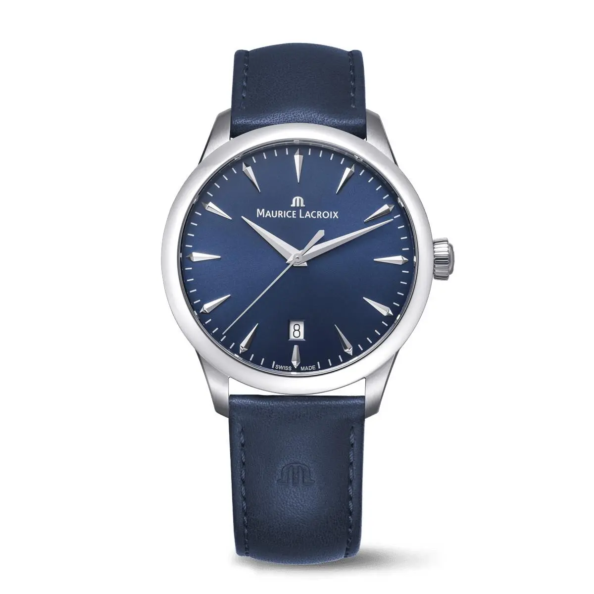Maurice Lacroix 1975 Quartz 39mm Blue Dial Leather Watch 751007-SS001-430-4