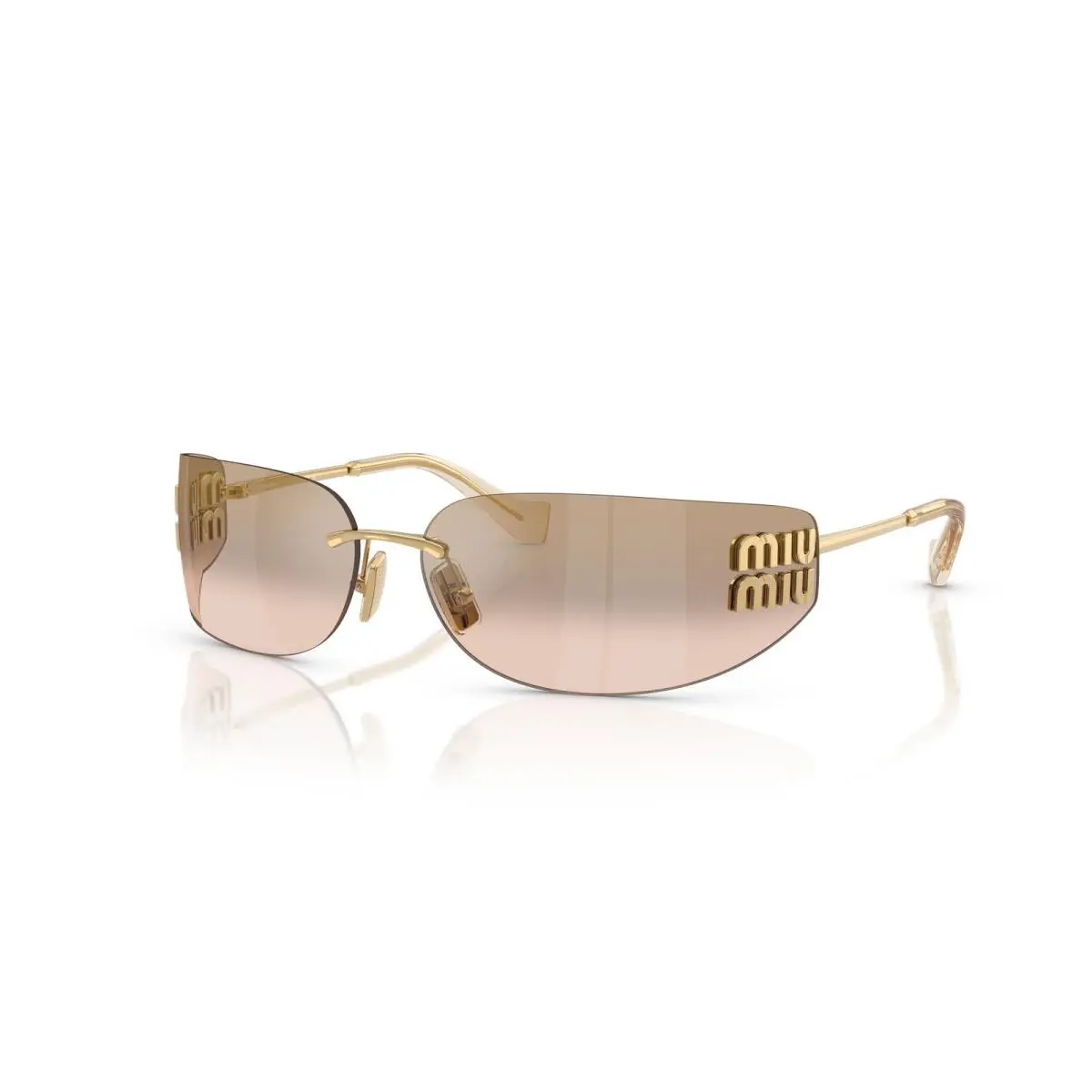 MUA51S 5AK20P Sunglasses Gold / Bronze Mirror Gradient Lens by Miu Miu
